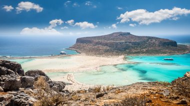 Balos lagoon on Crete island, Greece.  clipart