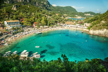 Corfu Island, Yunanistan - 10 Ağustos 2014: