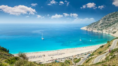 Myrtos Sahili, Kefalonia Adası, Yunanistan