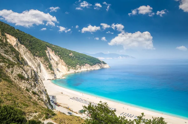 Praia de Myrtos, ilha de Kefalonia, Grécia — Fotografia de Stock