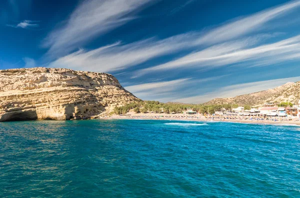 Matala beach adada Crete, Yunanistan — Stok fotoğraf