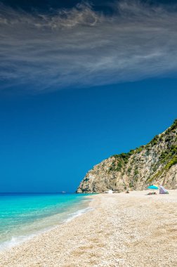 Egremni beach, Lefkada Adası, Yunanistan 