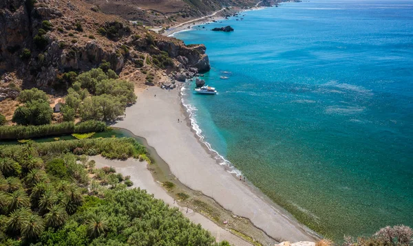 Plage de Preveli en Crète île, Grèce . — Photo
