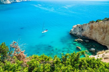 Porto Katsiki beach Lefkada Adası, Yunanistan