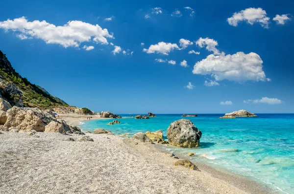 Kathisma Beach, Lefkada Island, Greece. — Stock Photo, Image