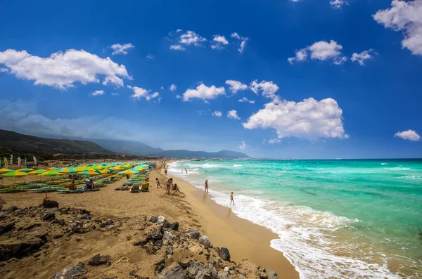 Praia de Falasarna, ilha de Creta, Grécia — Fotografia de Stock