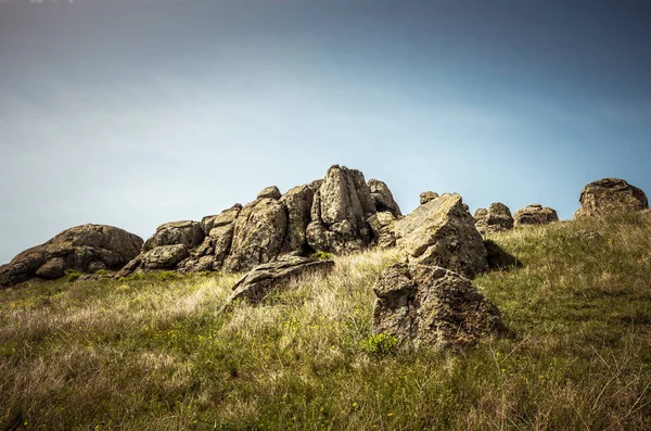 Rocks formations in Dobrogea, Tulcea county, Romania — 스톡 사진