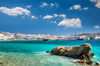 Mykonos, Yunanistan - 4 Temmuz 2017: 
