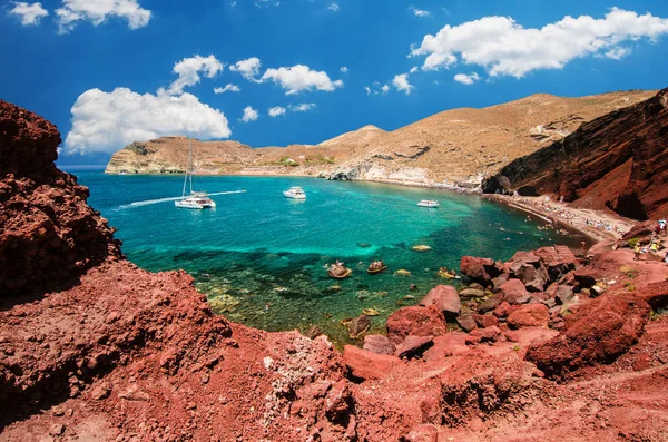 Kırmızı plaj. Santorini, Kiklad Adaları, Yunanistan. 