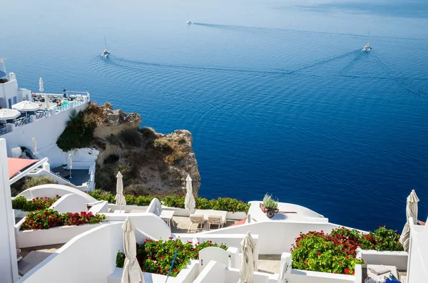 Aldeia de Oia, Santorini Cyclade ilhas, Grécia — Fotografia de Stock