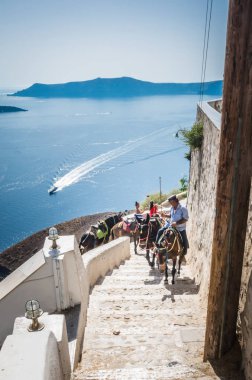 Santorini, Yunanistan - 30 Haziran 2017: 