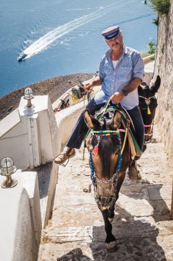Santorini, Yunanistan - 30 Haziran 2017: 
