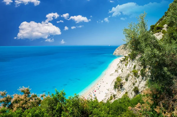 Egremni beach, ön Lefkada, Grekland — Stockfoto