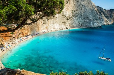 Porto Katsiki beach Lefkada Adası, Yunanistan