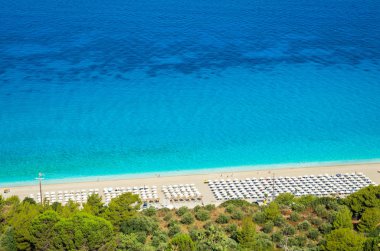 Kathisma Beach, Lefkada Adası, Yunanistan. 