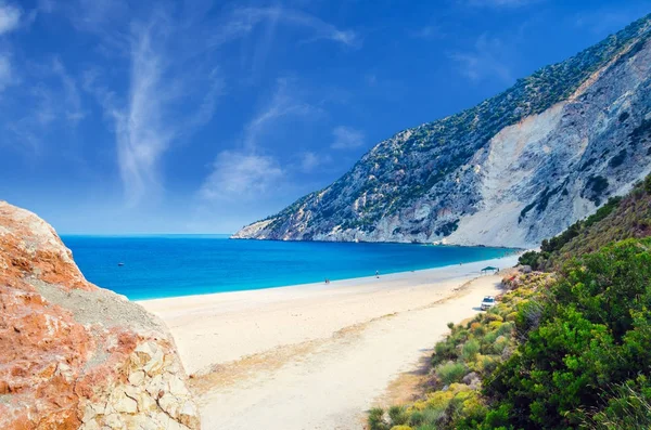 Plaża Myrtos, wyspa Kefalonia, Grecja — Zdjęcie stockowe