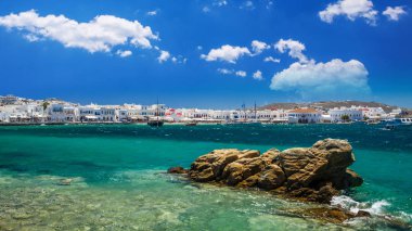 Mykonos, Yunanistan - 4 Temmuz 2017: 