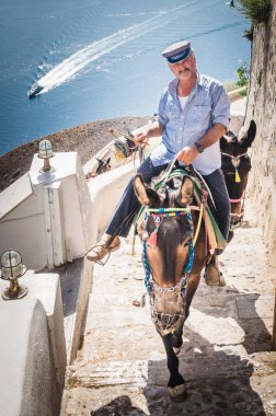 Santorini, Yunanistan - 30 Haziran 2017: 