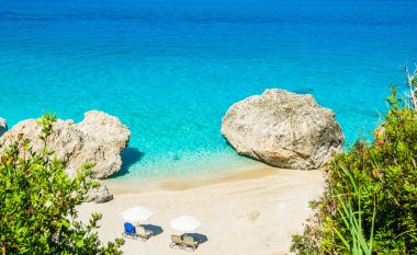 Kavalikefta Beach, Lefkada Island, Greece.  clipart