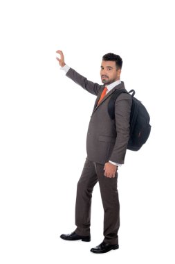 İş adamı ile omuz çantası