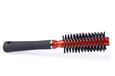 Beyaz bir arka plan üzerinde izole saç tarak