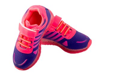 Beyaz bir arka plan üzerinde izole çocuk spor ayakkabı