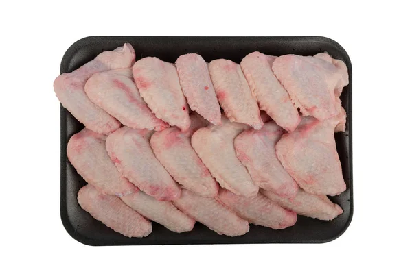 Syrové kuřecí maso izolované na bílém — Stock fotografie