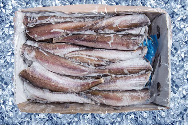 Box with frozen fish