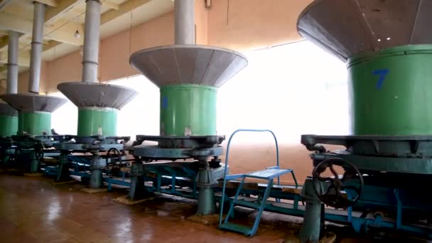 Çay Fabrikasında Kıyma Makinesiyle Çay Yaprakları Öğütüyorum — Stok video