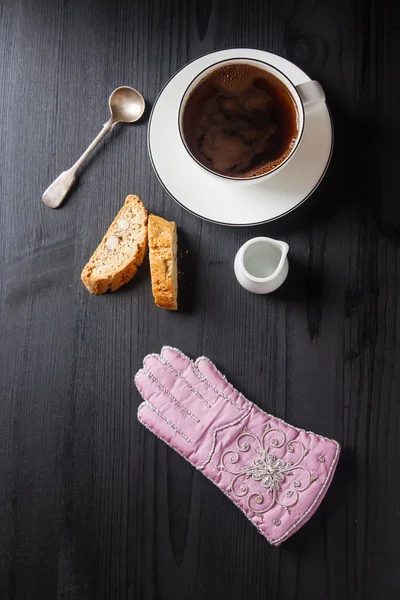 Comida tradicional italiana. Juguetes de Navidad. Galletas de Cantuccini ingenio — Foto de Stock