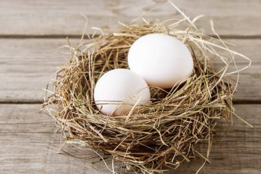 Paskalya Paskalya yumurtaları ile arka plan. kopya alanı.