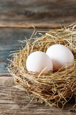 Paskalya Paskalya yumurtaları ile arka plan. kopya alanı.