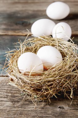 Paskalya Paskalya yumurtaları ile arka plan. kopya alanı.