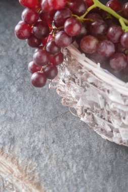 Kara üzüm taze demet. Sonbahar meyve. Fransız ve İtalyan cul