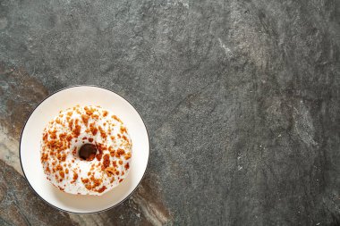 Çörek. Amerikan tatlı. lokanta. Üstten Görünüm