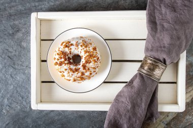 Çörek. Amerikan tatlı. lokanta. Top vie