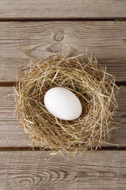 Paskalya Paskalya yumurtaları ile arka plan. Kopya alanı ile Üstten Görünüm.