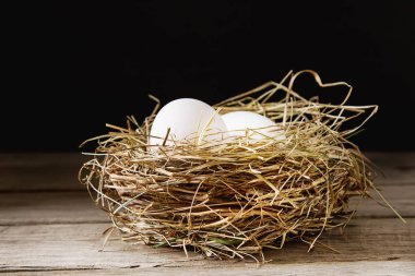 Paskalya Paskalya yumurtaları ile arka plan. kopya alanı.