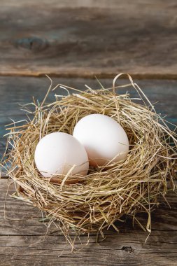 Paskalya Paskalya yumurtaları ile arka plan. kopya alanı.