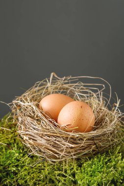 Paskalya Paskalya yumurtaları ile arka plan. kopya alanı.