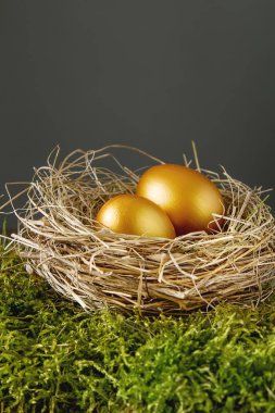 Paskalya Paskalya yumurtaları ile arka plan. kopya alanı.