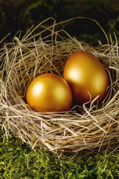 Paskalya Paskalya yumurtaları ile arka plan. kopya alanı.