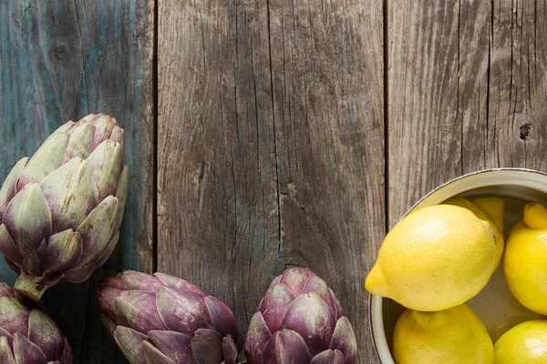 Limon ile organik enginar sökük bebek. Bir vegan gıda ve