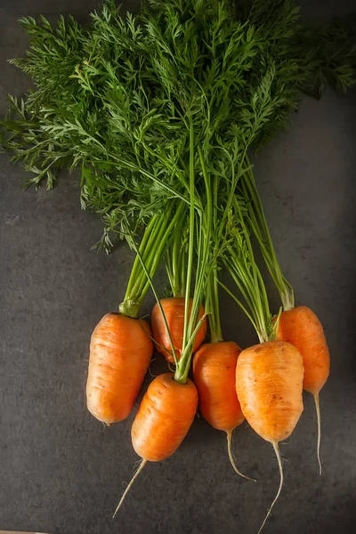Молодая морковка. Свежие вегетарианские продукты. Вкусная еда для ци — стоковое фото