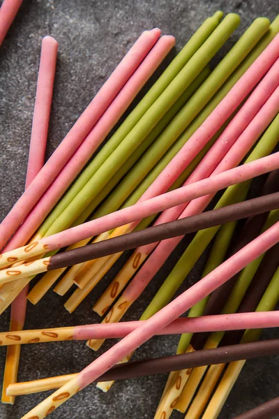 Box for cookies with bright flogging. Japan sweets. dark backgro — Stock Photo, Image