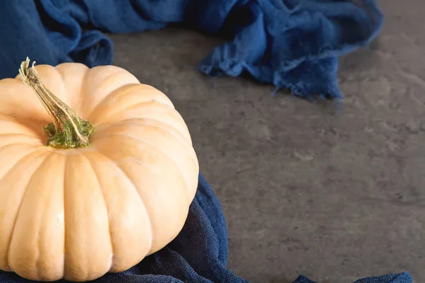 Citrouille mûre sur un fond sombre. Un symbole d'Halloween . — Photo