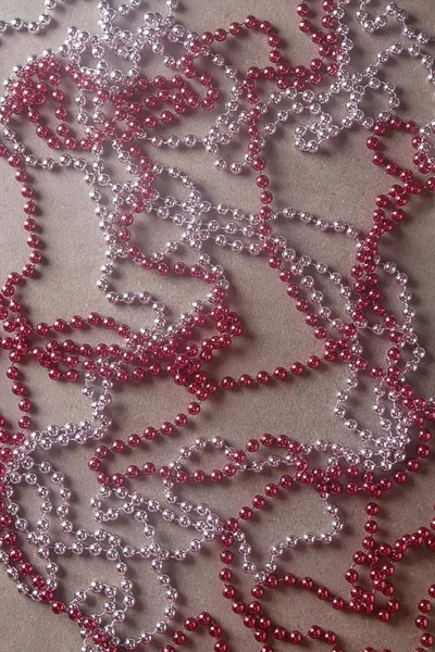 Perles de fond du Nouvel An. Décoration de Noël . — Photo