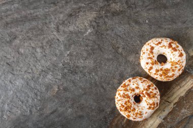 Çörek. Amerikan tatlı. lokanta. Üstten Görünüm