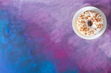 Çörek. Amerikan tatlı. lokanta. Üstten Görünüm