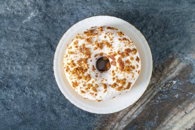 Çörek. Amerikan tatlı. lokanta. Üstten Görünüm